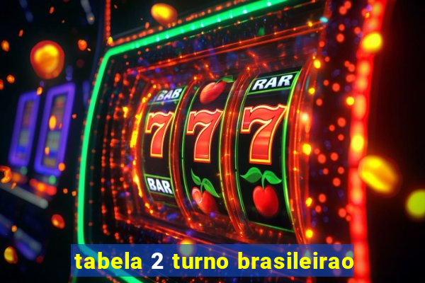 tabela 2 turno brasileirao